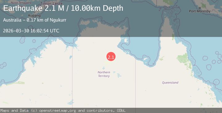 Map of Northern Territory, Australia