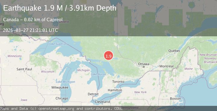 Map of Ontario, Canada