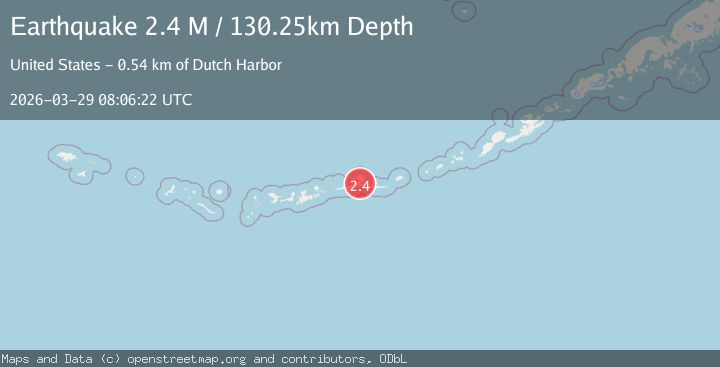 Map of Andreanof Islands, Aleutian Islands, Alaska