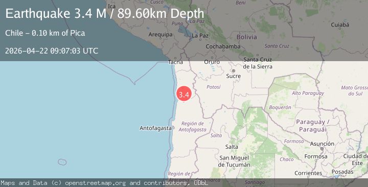 Map of Tarapaca, Chile