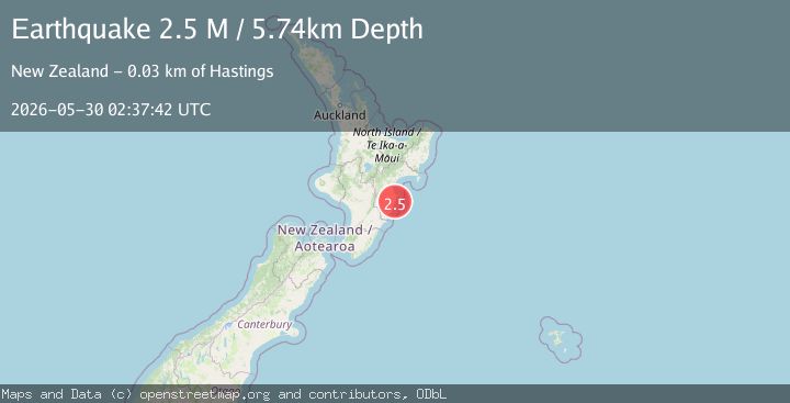 Map of Hastings District, New Zealand