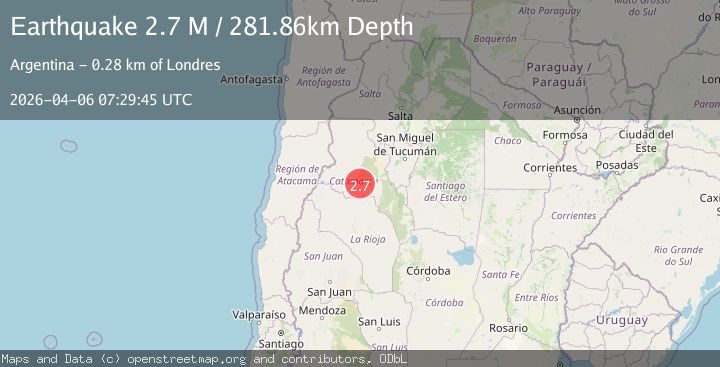 Map of Catamarca, Argentina