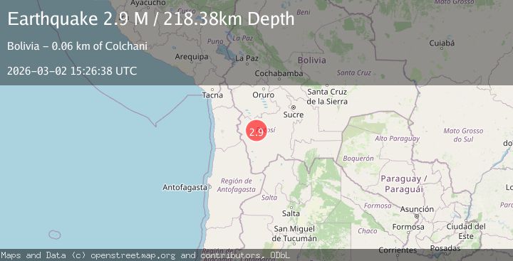 Map of Potosi, Bolivia