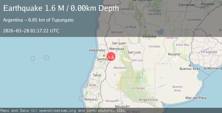 Map of Mendoza, Argentina