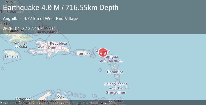 Map of Anguilla region, Leeward Islands