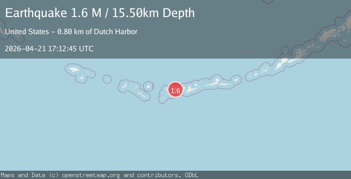Map of Andreanof Islands, Aleutian Islands, Alaska
