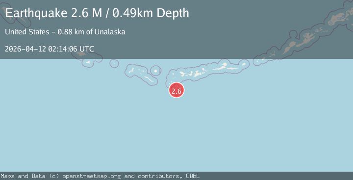 Map of Andreanof Islands, Aleutian Islands, Alaska