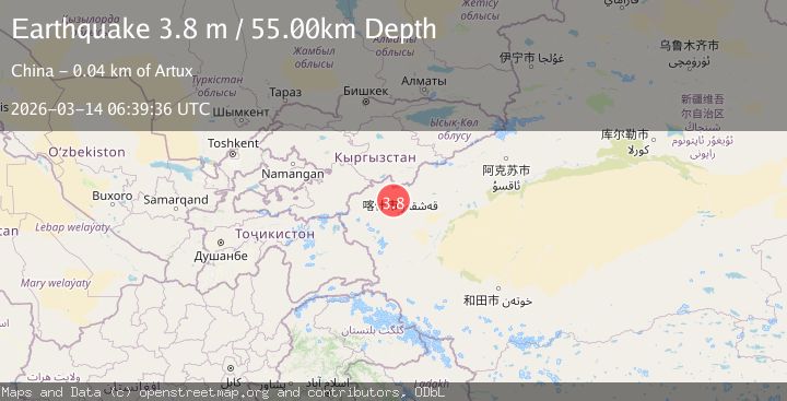 Map of southern Xinjiang, China