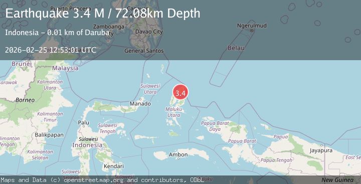 Map of Halmahera, Indonesia
