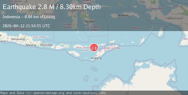 Map of Flores region, Indonesia