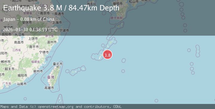 Map of Ryukyu Islands, Japan