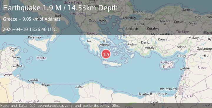 Map of Offshore southern Greece