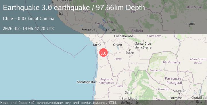 Map of Tarapaca, Chile