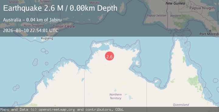 Map of Northern Territory, Australia