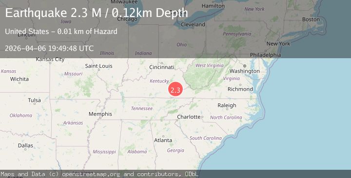 Map of eastern Kentucky