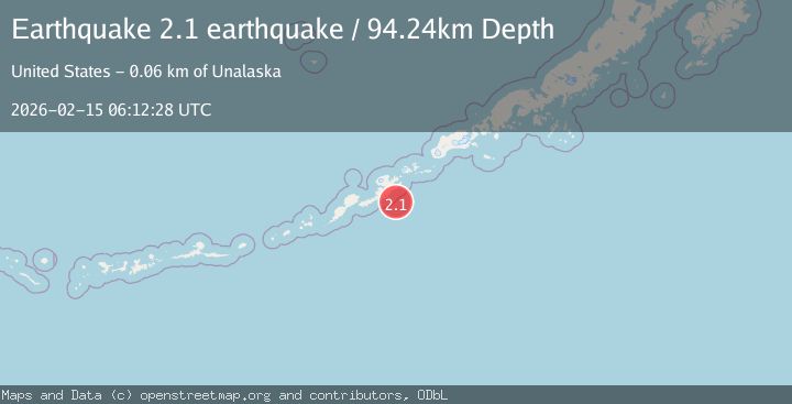 Map of Fox Islands, Aleutian Islands, Alaska