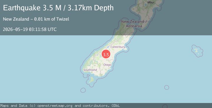 Map of Waitaki District, New Zealand