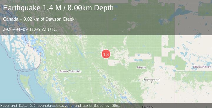 Map of British Columbia, Canada