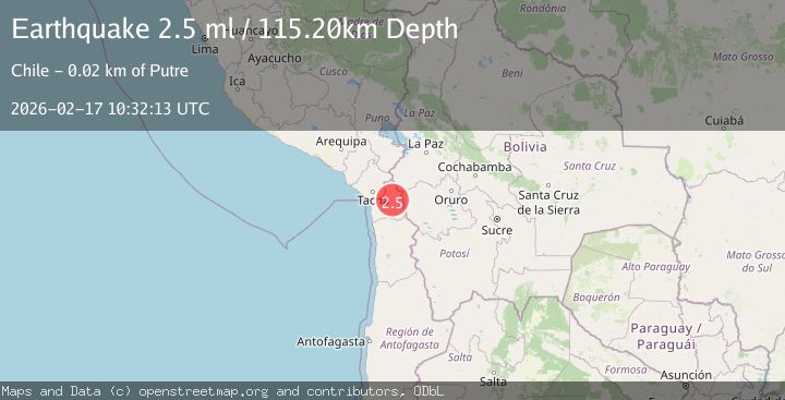 Map of Tarapaca, Chile