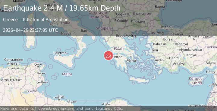 Map of Near the coast of Greece
