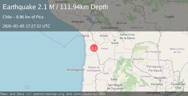 Map of Tarapaca, Chile