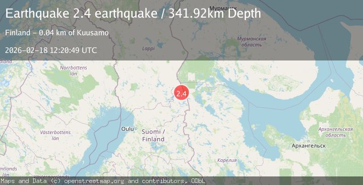 Map of Finland-Russia border region