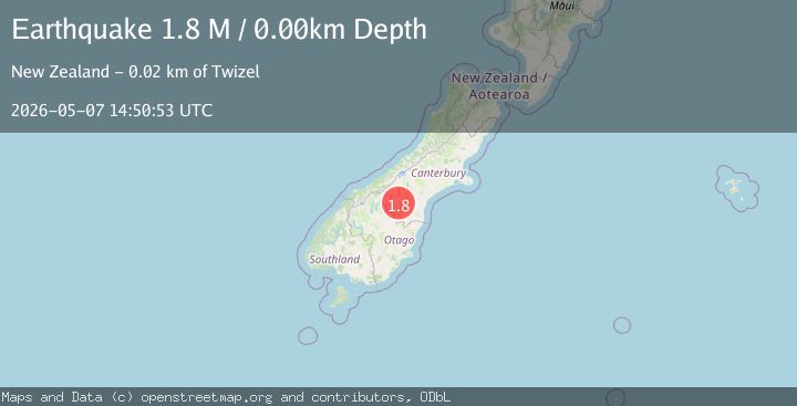 Map of Waitaki District, New Zealand