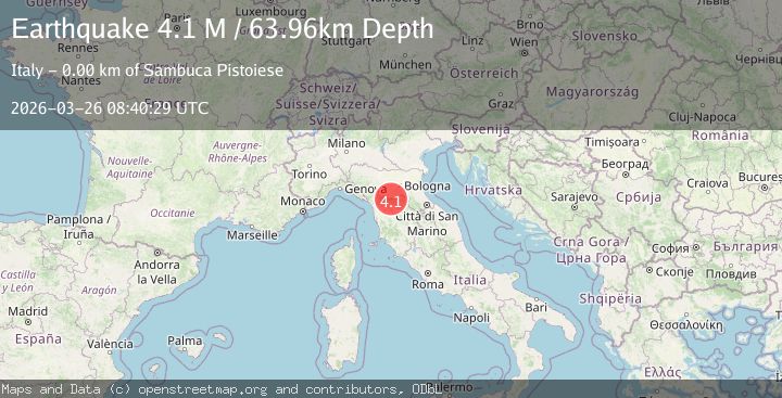 Map of Provincia di Pistoia, Italy