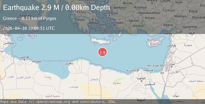 Map of eastern Mediterranean Sea