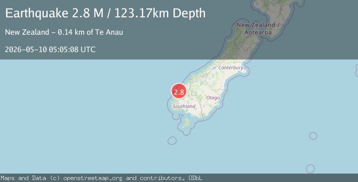Map of South Island of New Zealand