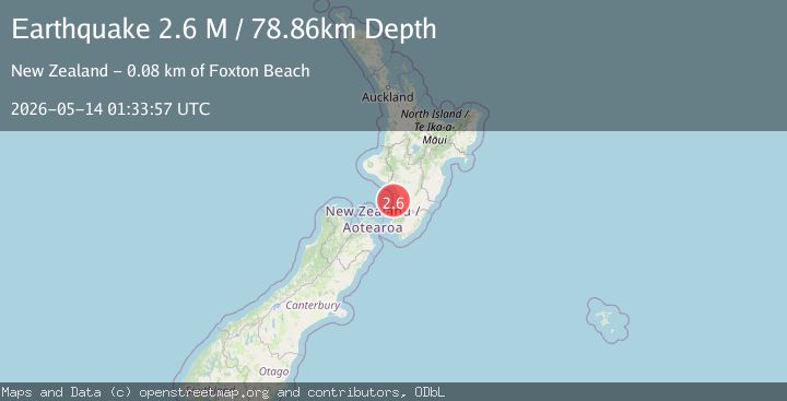 Map of North Island of New Zealand