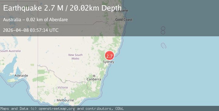 Map of near the southeast coast of Australia