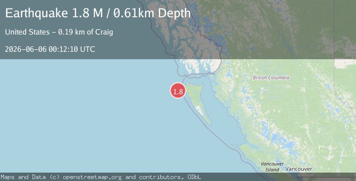 Map of Haida Gwaii Region, Canada