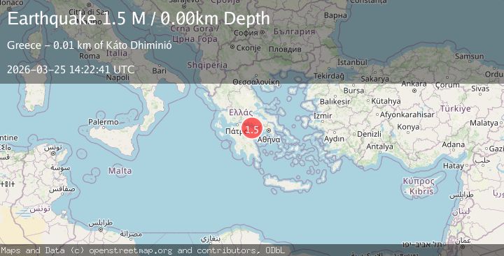 Map of Near the coast of Greece