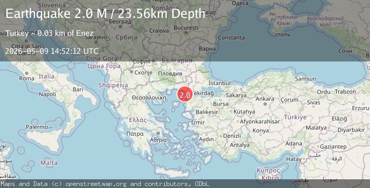 Map of Marmara Region, Turkey