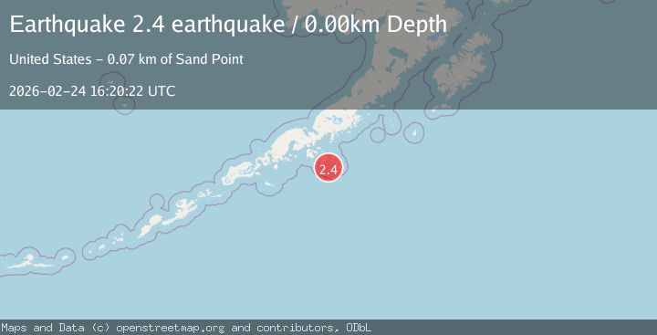 Map of south of Alaska