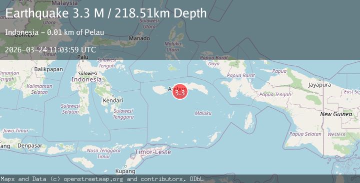 Map of Seram, Indonesia