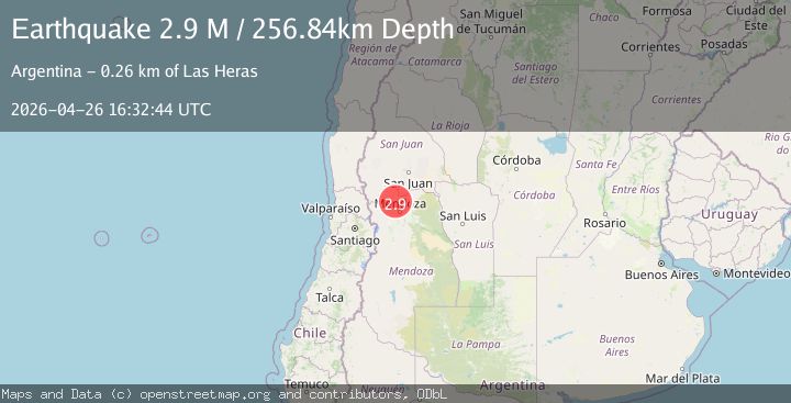 Map of Mendoza, Argentina