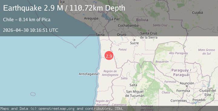 Map of Tarapaca, Chile