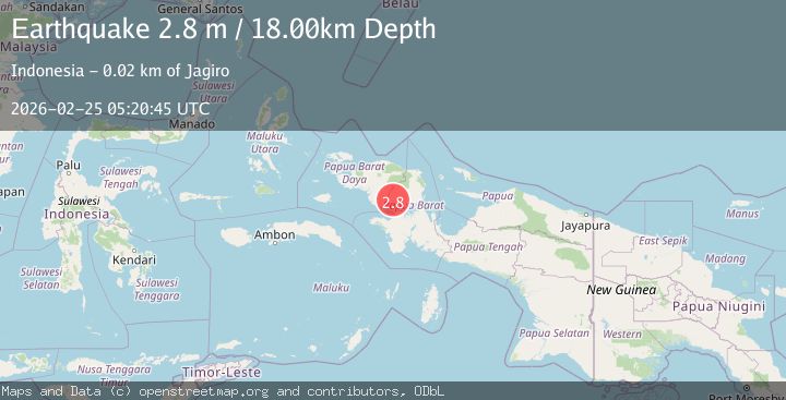 Map of Papua, Indonesia