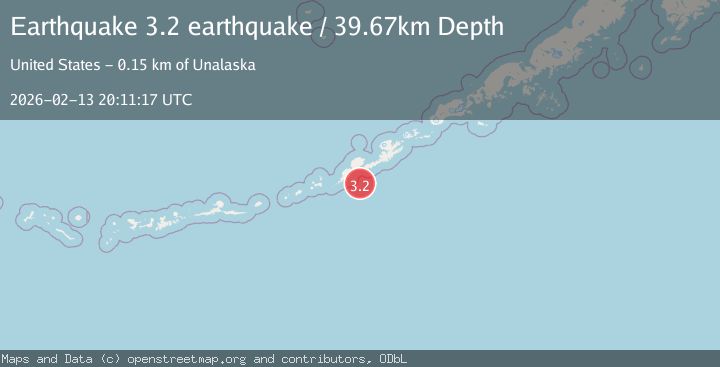 Map of Fox Islands, Aleutian Islands, Alaska