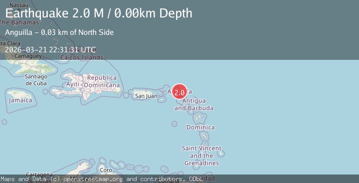 Map of Anguilla region, Leeward Islands