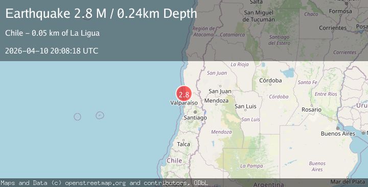 Map of offshore Coquimbo, Chile