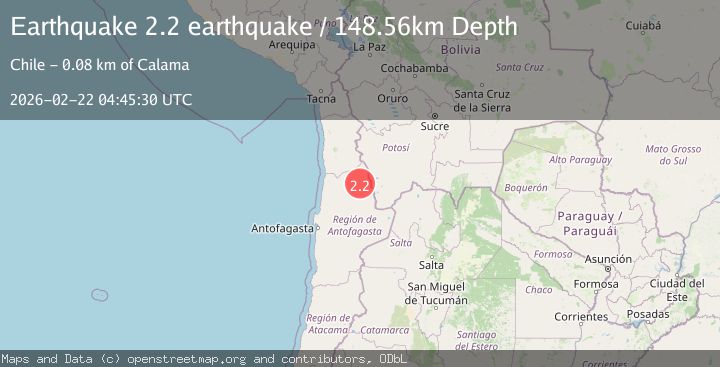 Map of Antofagasta, Chile