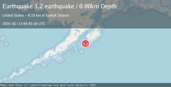 Map of Kodiak Island region, Alaska
