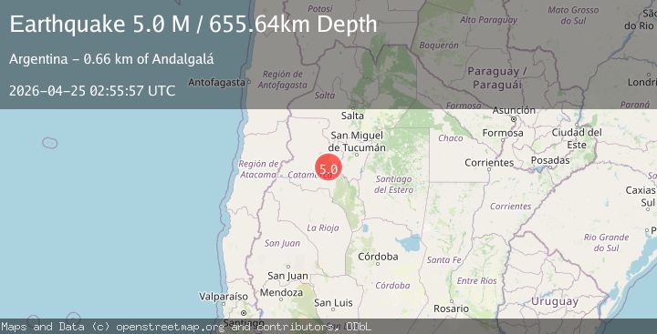 Map of Catamarca, Argentina