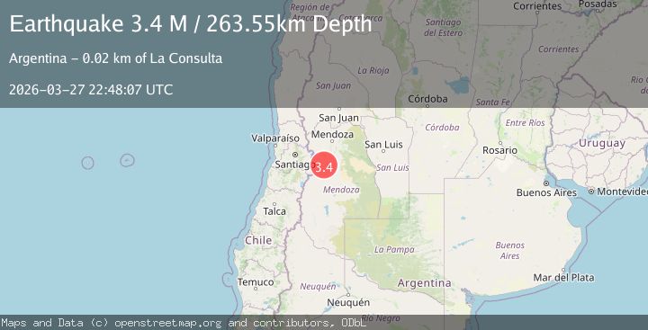 Map of Mendoza, Argentina