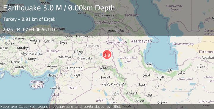 Map of Eastern Anatolia Region, Turkey