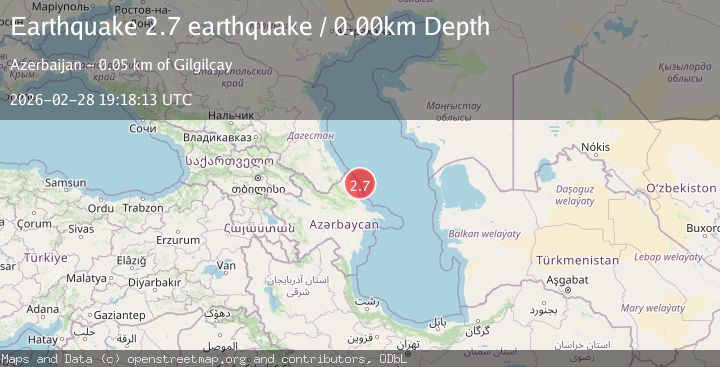 Map of Caspian Sea, offshore Azerbaijan