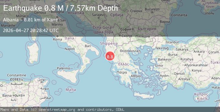 Map of Greece-Albania border region